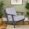 Merino Cotton Wood Accent Chair - Black Finish