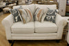 Rolled Arm Salt Sofa + Love Seat Performance Fabric 2-Pc Set