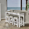 Napa White Multi-Use Console Table + 3 Stools Set