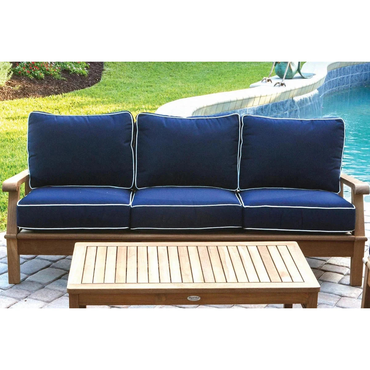 Miami Teak 79" Outdoor Sofa - 3 Position Reclining - New for 2024