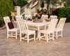 POLYWOOD Outdoor 59&quot; Square Dining Tables -  Farmhouse or Nautical Trestle Style ,  Counter or Dining  Height Table