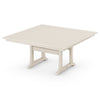 POLYWOOD Outdoor 59&quot; Square Dining Tables -  Farmhouse or Nautical Trestle Style ,  Counter or Dining  Height Table