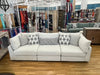 Flange 3-Pc Modular Sofa Oversized in Pewter or Natural 125&quot;