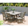 POLYWOOD Outdoor 59&quot; Square Dining Tables -  Farmhouse or Nautical Trestle Style ,  Counter or Dining  Height Table