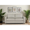 Livorno 59&quot; Full Easy open Sleeper Loveseat in Pearl Leather