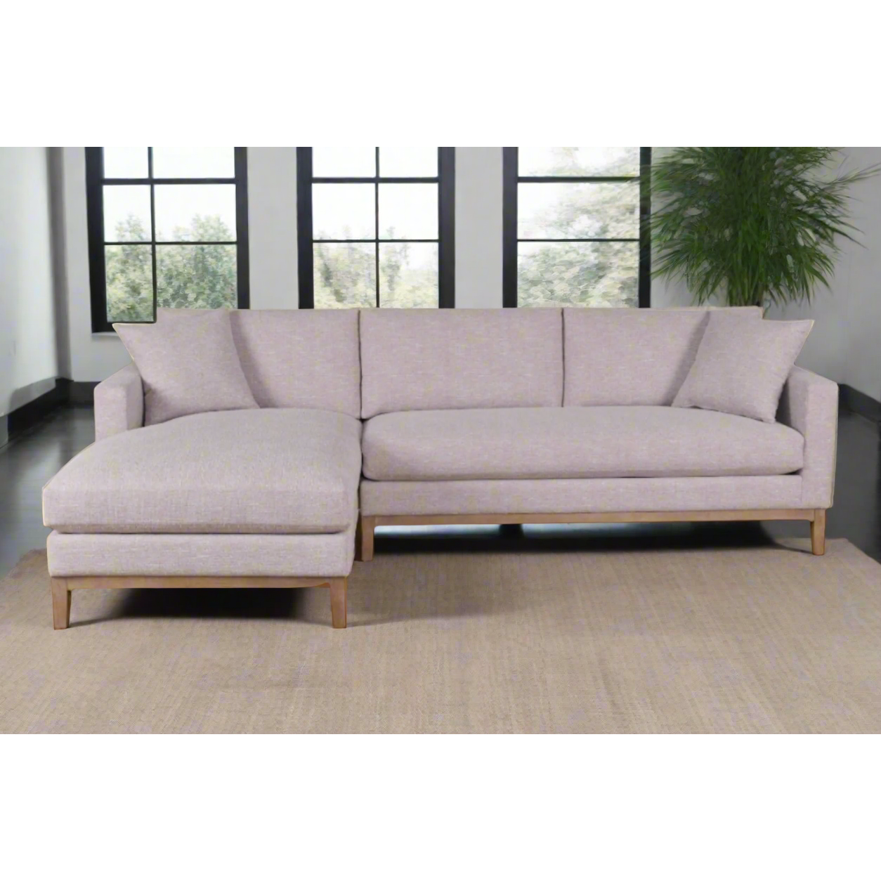 Wiley Flax 2-Pc 110" Sectional with Chaise