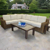 Carmel Brown Outdoor Sectional with LUX Heavy Weave