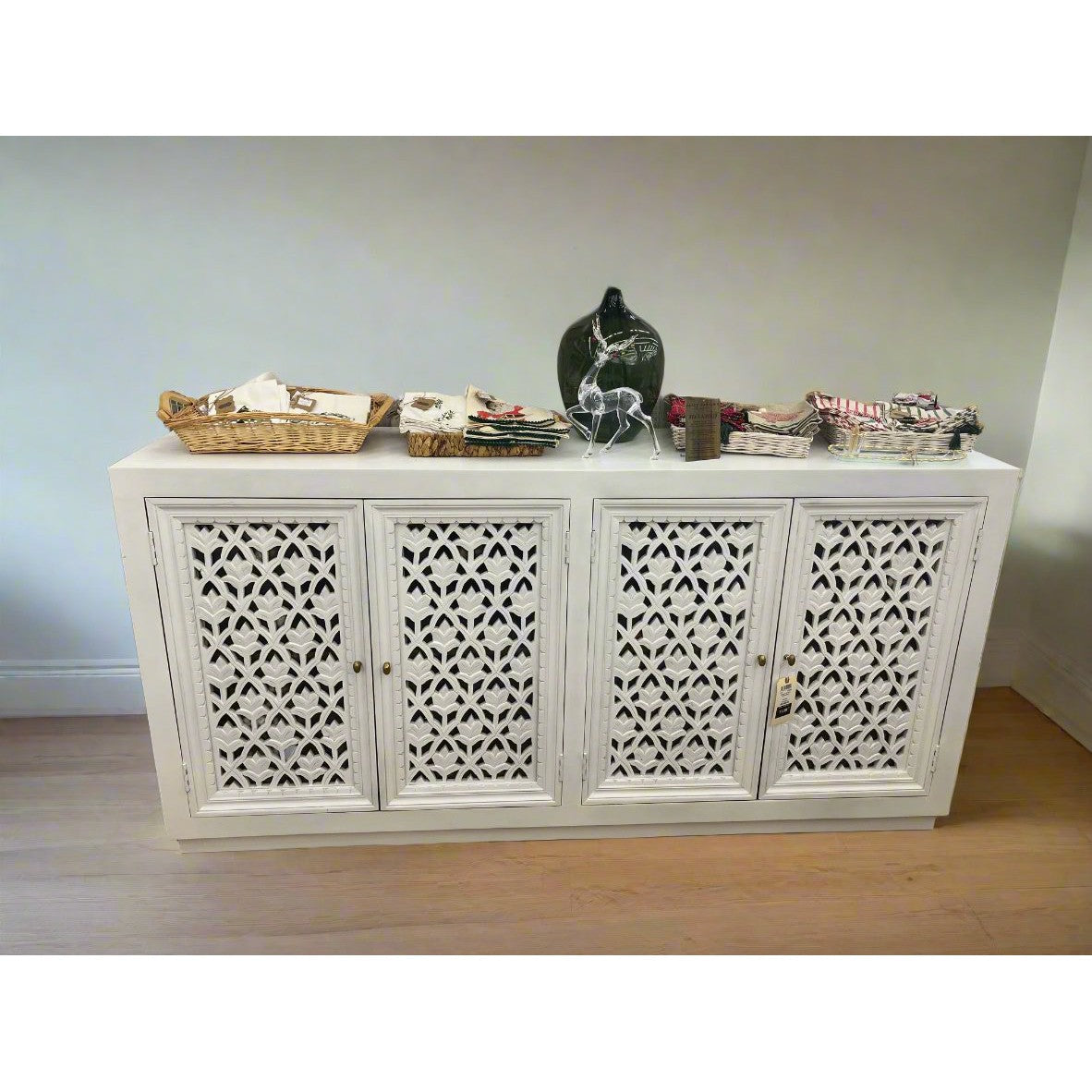 Monica 80" 4-Door Sideboard Handcarved