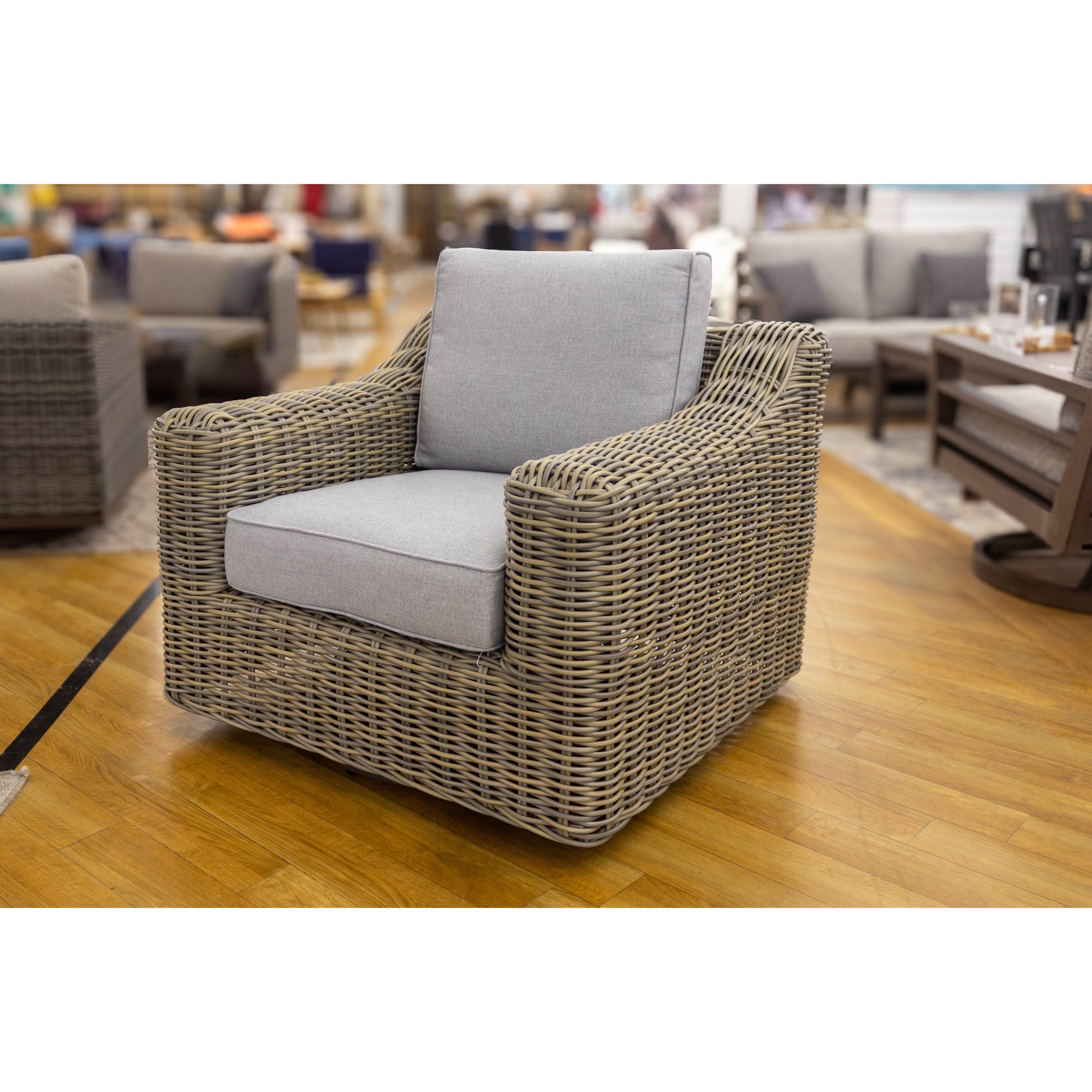 Carmel Natural LUX Heavy Weave Swivel Club Chair - New for 2024