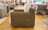 Carmel Brown Swivel Club Chair with LUX Heavy Weave