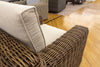 Carmel Brown Swivel Club Chair with LUX Heavy Weave