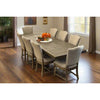 Caleb 9pc Dining Set (Extendable 84&quot;-114&quot; Reclaimed Pine Table +8 Upholstered Chairs)