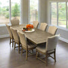 Caleb 7pc Dining Set (94&quot; Reclaimed Pine Table +6 Upholstered Chairs)