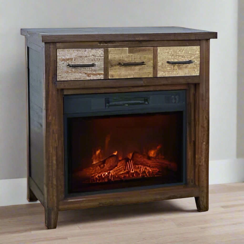 Painted  Electric Fireplace & Media Console - 32"