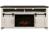 Loft 64&quot; Vintage White Electric Fireplace &amp; Media Console