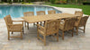 Teak Banquet 9pc Outdoor Dining Set (Teak Extendable Table 88-118&quot; with 8 Teak Tista Arnchairs +FREE Cushions)