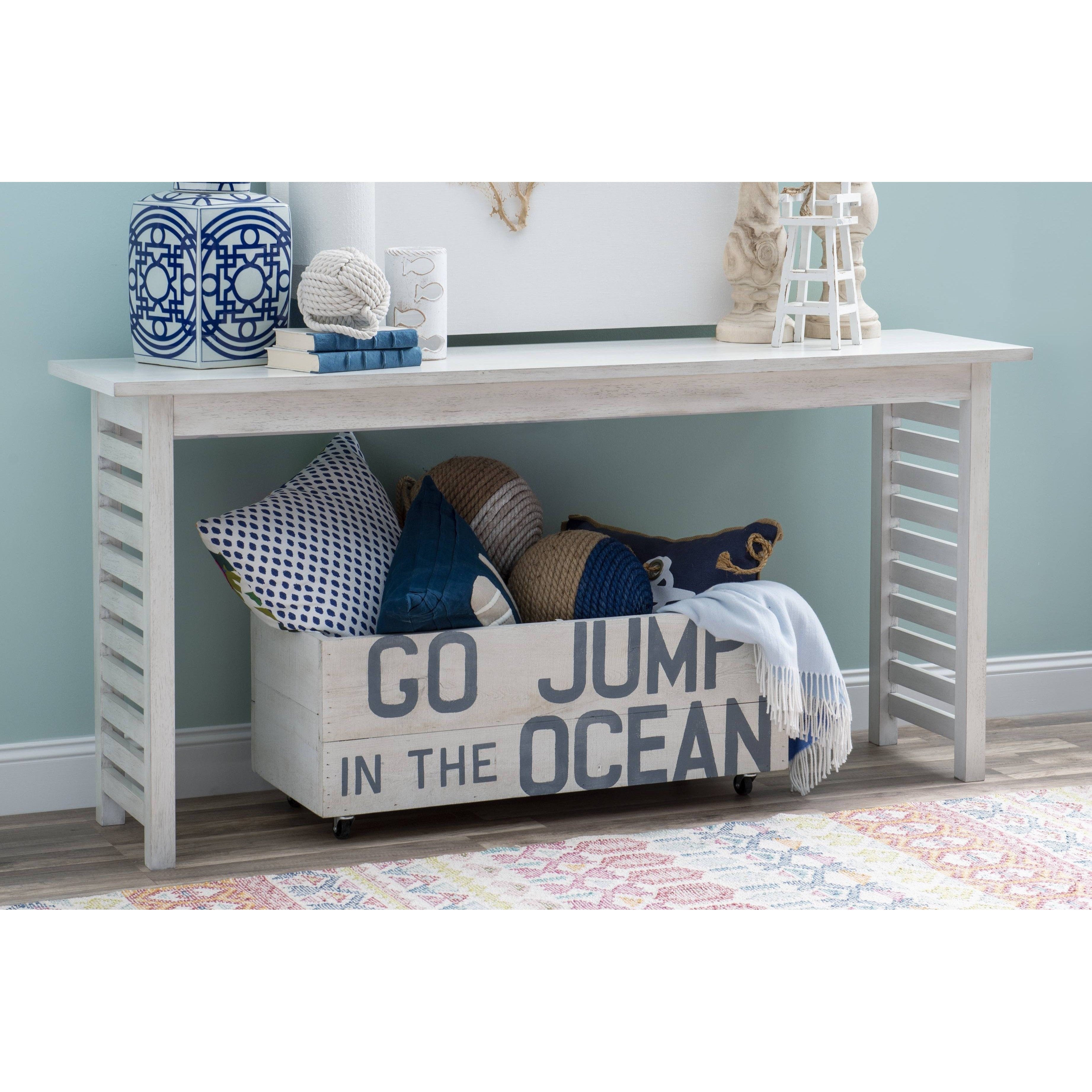 Farmhouse white console table online