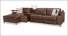 Positano Sectional in Havana Brown Leather 4-Pc Set