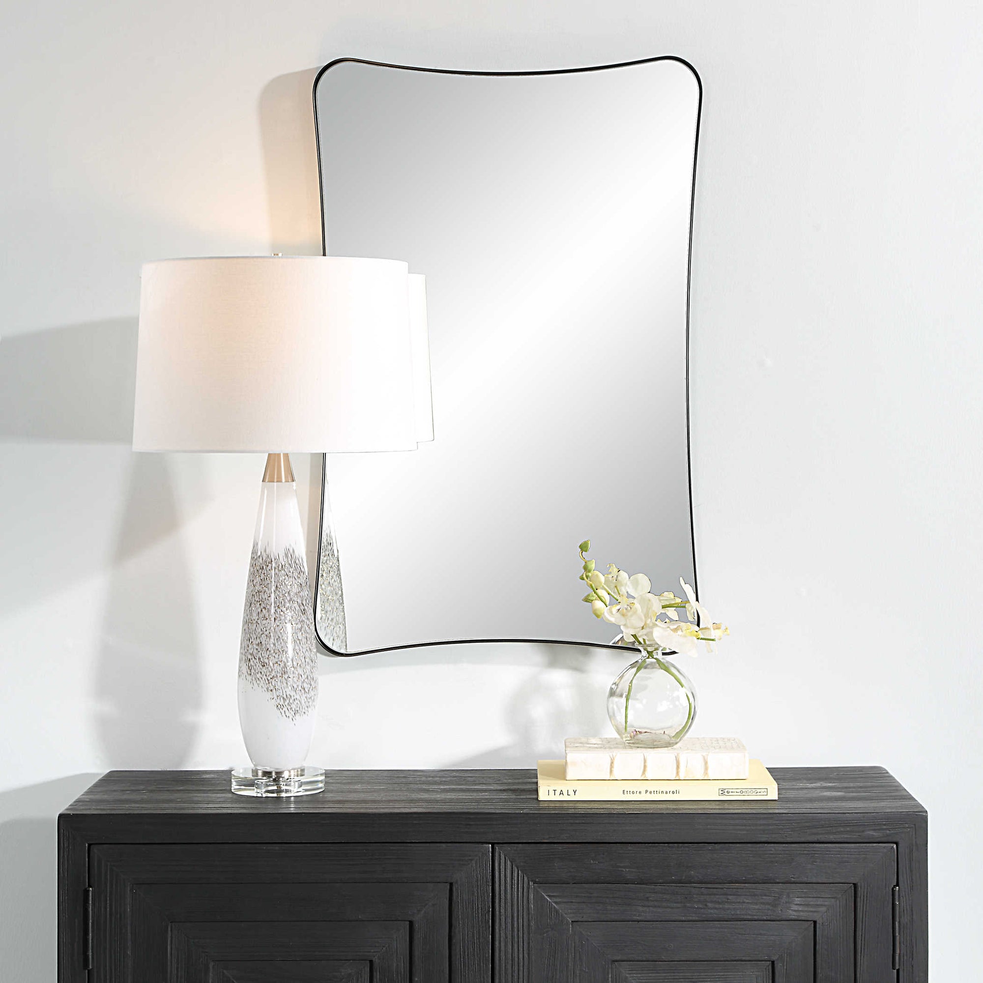 London 34" Black Vanity Mirror