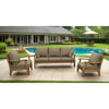 Bermuda Teak 4pc Outdoor Patio Seating Set