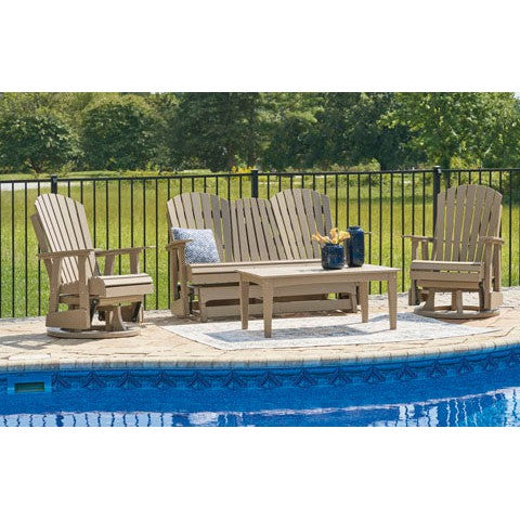 Poly Driftwood Outdoor Swivel Glider Sets