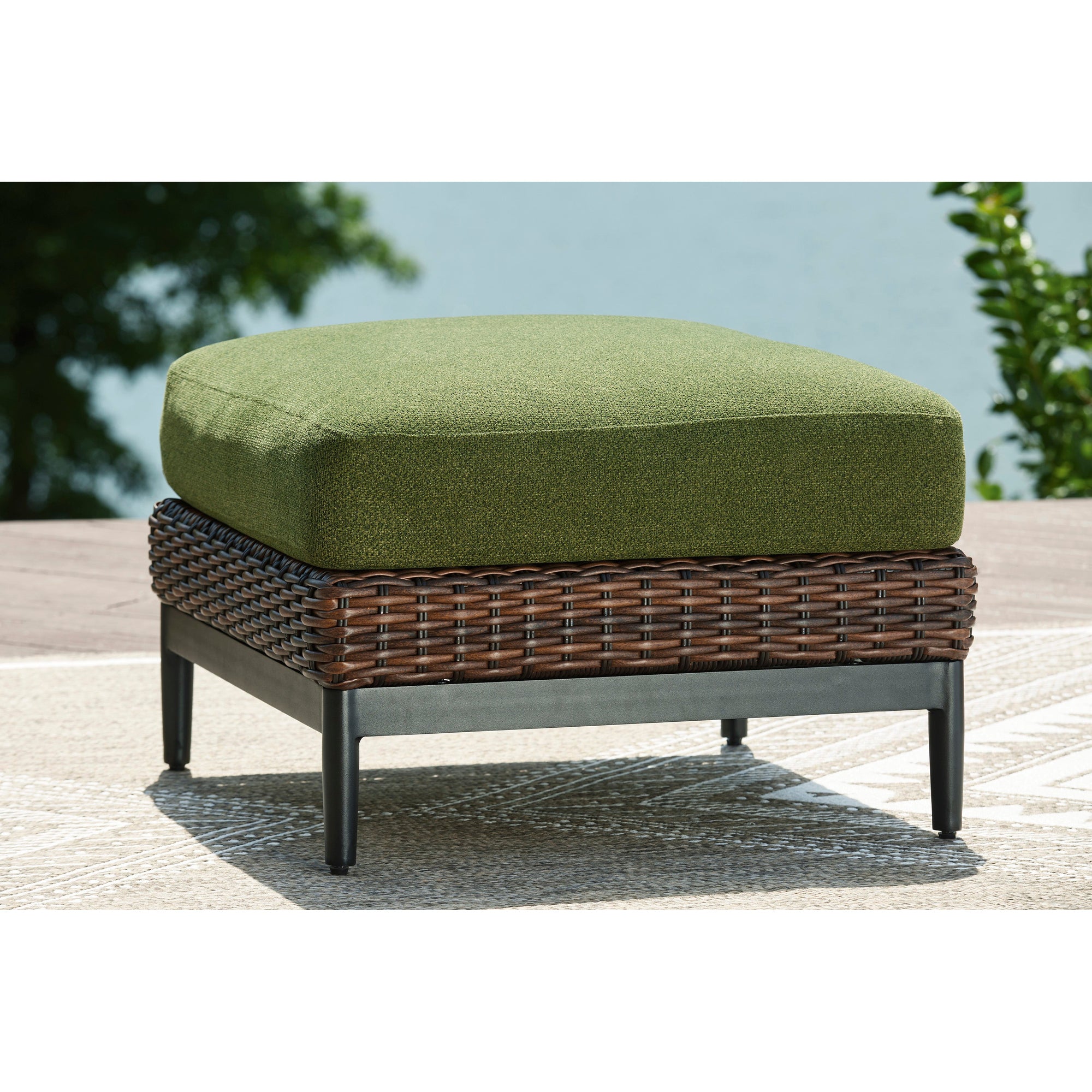 Soho Moss Outdoor 28" Ottoman