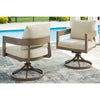 RH Curve Outdoor Swivel Armchair