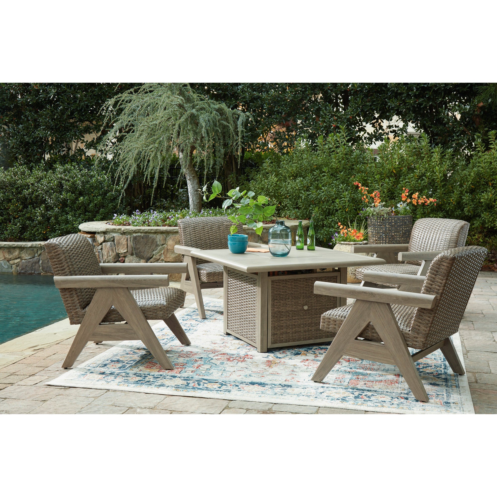 Jacob 5pc Outdoor Firepit Set