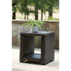 Outdoor 20&quot; Woven End Table in Sag Harbor / Sea Cliff