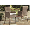 Fire Island Mist Outdoor Woven Barstool