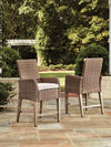 Fire Island Mist Outdoor Woven Barstool