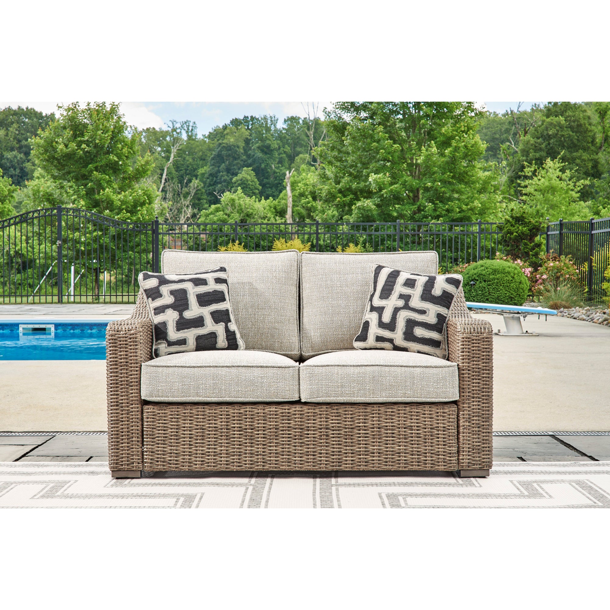 Fire Island Mist Outdoor 59" Love Seat