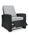 Fire Island Black Outdoor Woven Recliner