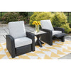 Fire Island Black Outdoor Woven Recliner