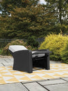 Fire Island Black Outdoor Woven Recliner