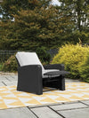 Fire Island Black Outdoor Woven Recliner