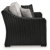 Fire Island Black Outdoor 59&quot; Love Seat