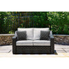 Fire Island Black Outdoor 59&quot; Love Seat