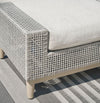 St. Barts Open Weave  Outdoor 28&quot; Ottoman with Cushion