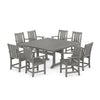 POLYWOOD Outdoor 59&quot; Square Dining Tables -  Farmhouse or Nautical Trestle Style ,  Counter or Dining  Height Table