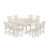 POLYWOOD Outdoor 59&quot; Square Dining Tables -  Farmhouse or Nautical Trestle Style ,  Counter or Dining  Height Table