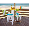 Polywood Contempo Outdoor 4pc Round Saddle Bar Stool Set