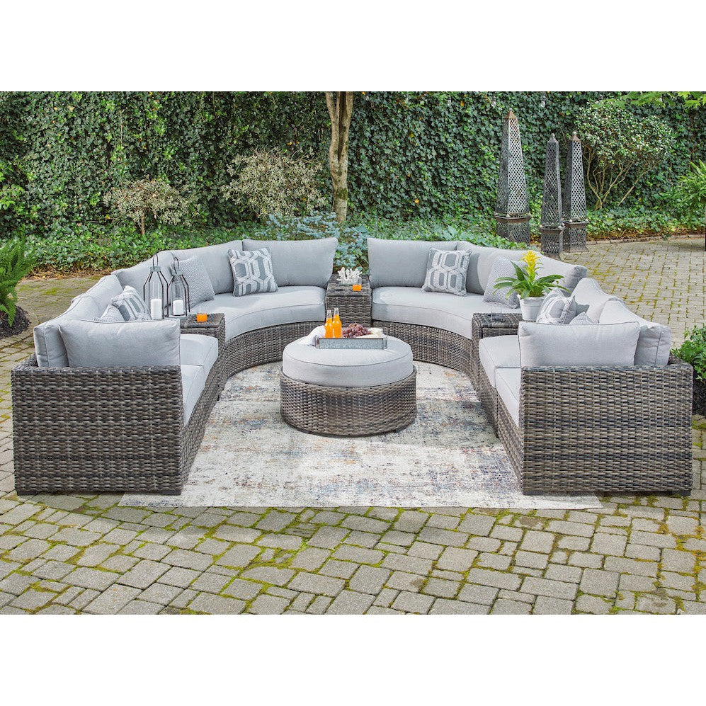 Curved outdoor sofa cushions best sale