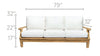 Miami Teak 79&quot; Outdoor Sofa - 3 Position Reclining - New for 2024