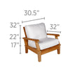 Miami Teak 4pc Outdoor Patio Seating Set