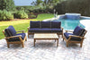 Miami Teak Outdoor Club Chair - 3 Position Reclining