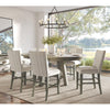 Saratoga 5-Pc Dining Set (Extendable Counter Height Table (54&quot;-78&quot;) + 4 Chairs)