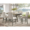 Saratoga 5-Pc Dining Set (Extendable Counter Height Table (54&quot;-78&quot;) + 4 Chairs)