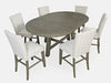 Saratoga 5-Pc Dining Set (Extendable Counter Height Table (54&quot;-78&quot;) + 4 Chairs)