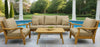 Bermuda Teak 4pc Outdoor Patio Seating Set